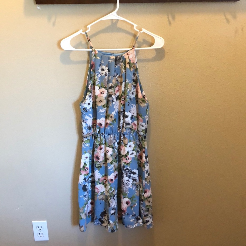 Blue floral sundress